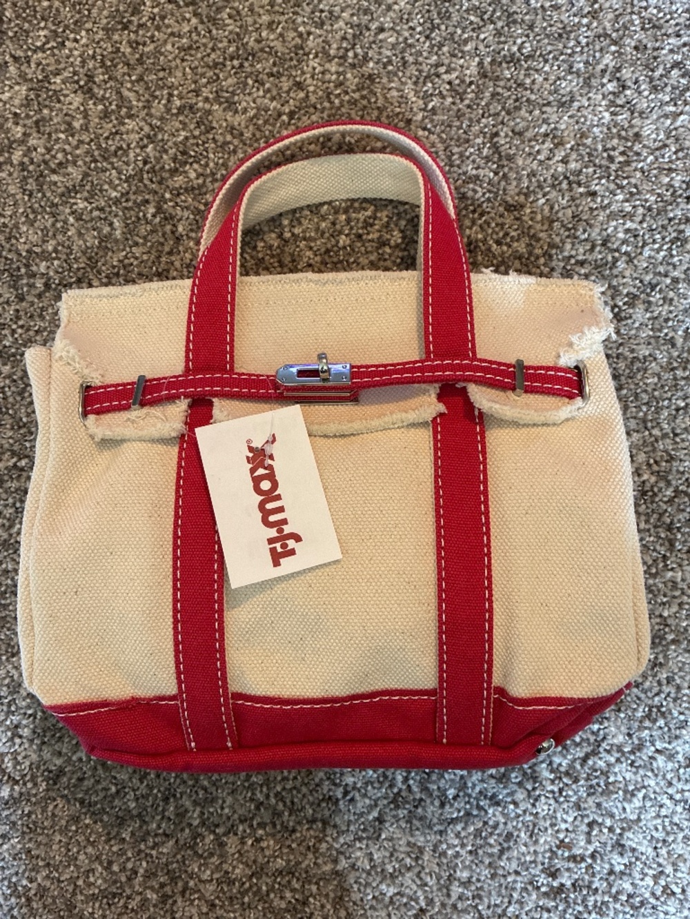 Red Viral TikTok TJ Maxx Canvas Bag
